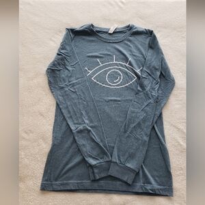 Long Sleeve T-Shirt With Eye Blue Size S